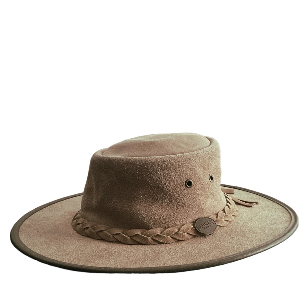 Barmah Squashy Suede Australian Bush Cowboy Hat Waterproof Sz S Unisex